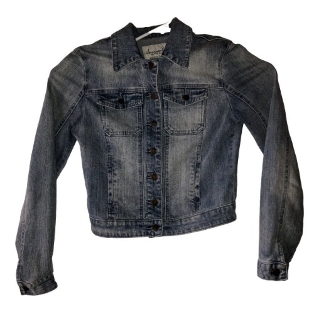 American Rag Cie Faded Button Up Denim Jean Jacket